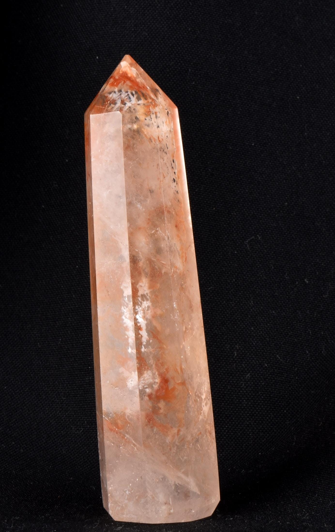 Himalayan Red   agnitite  obelisk  Spiritual spark of supra mental transformation   # 7224