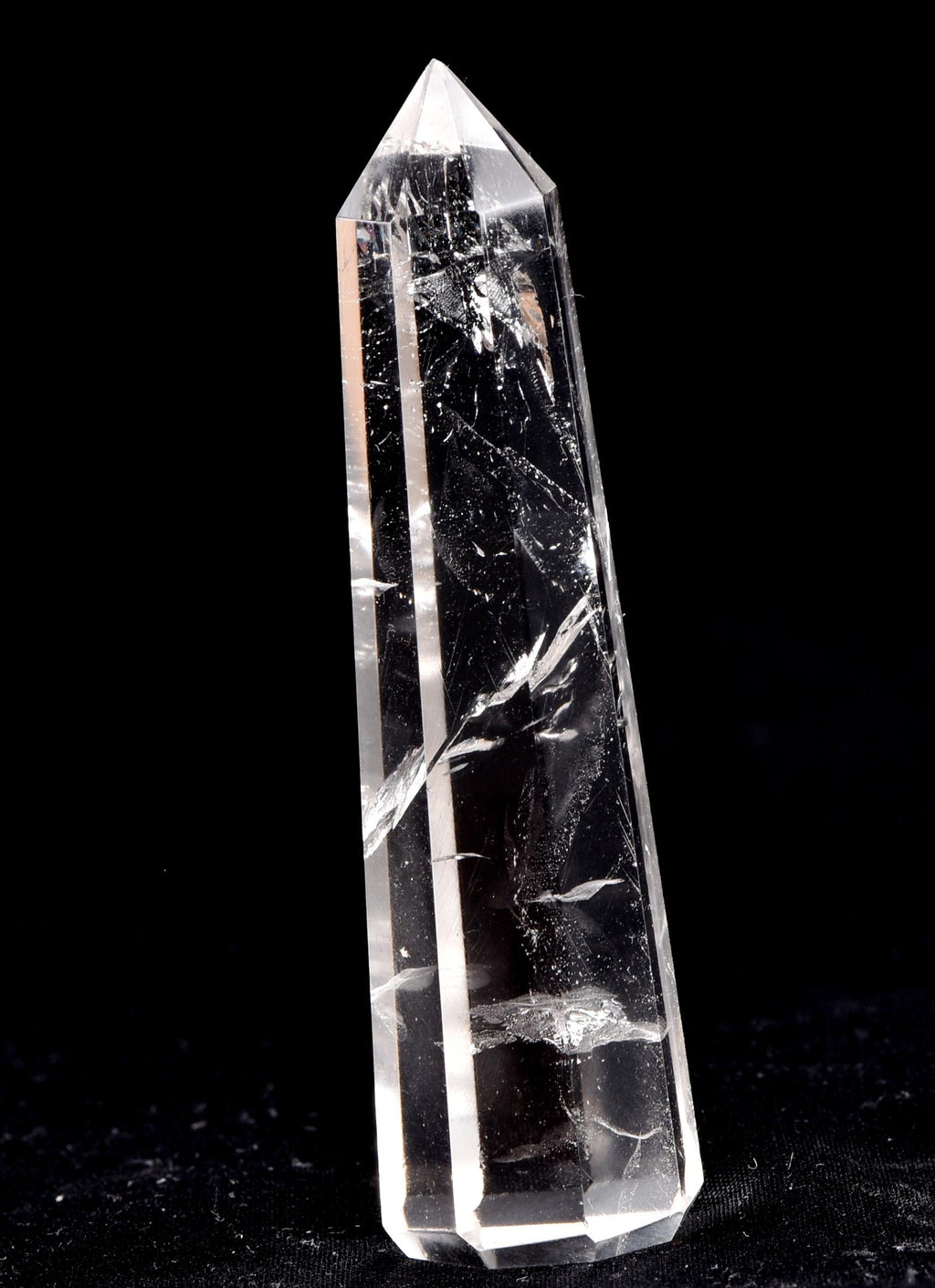 Satyaloka  quartz  8 sided obelisk rainbow  wand  High frequency synergy 12 crystal #7099