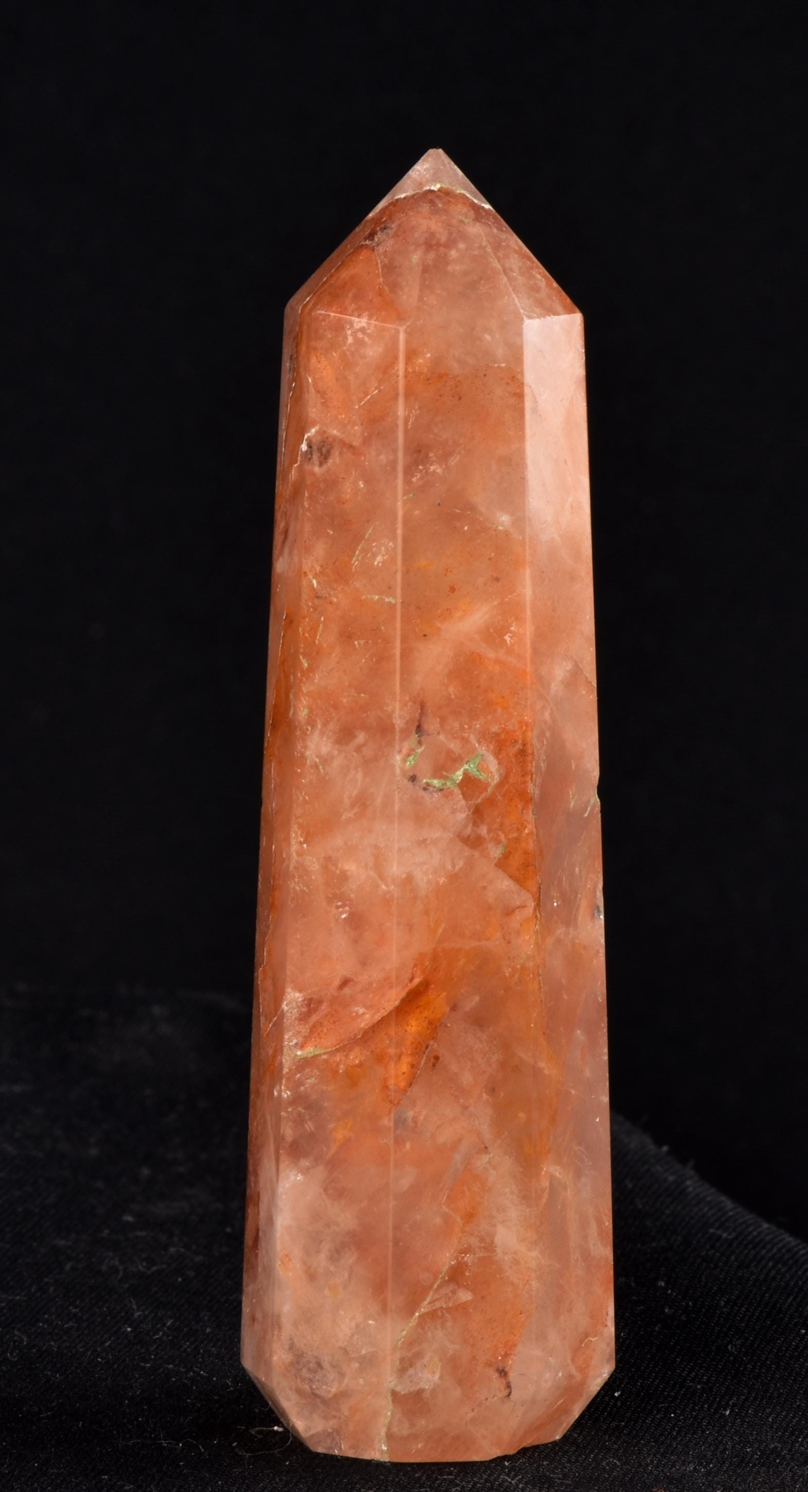 Himalayan Red   agnitite  obelisk  Spiritual spark of supra mental transformation   # 7238
