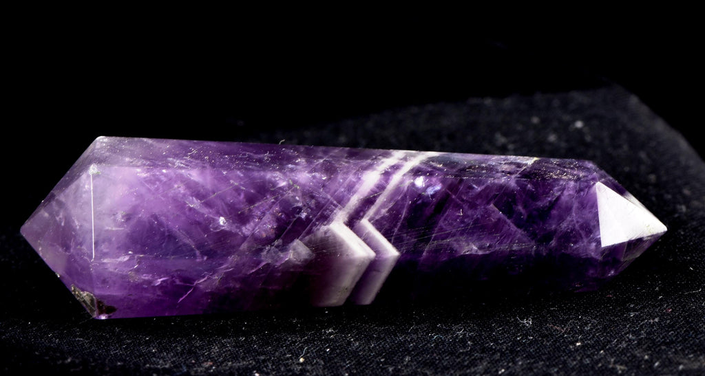 Super seven 7 melody stone  chevron double terminated wand  7107