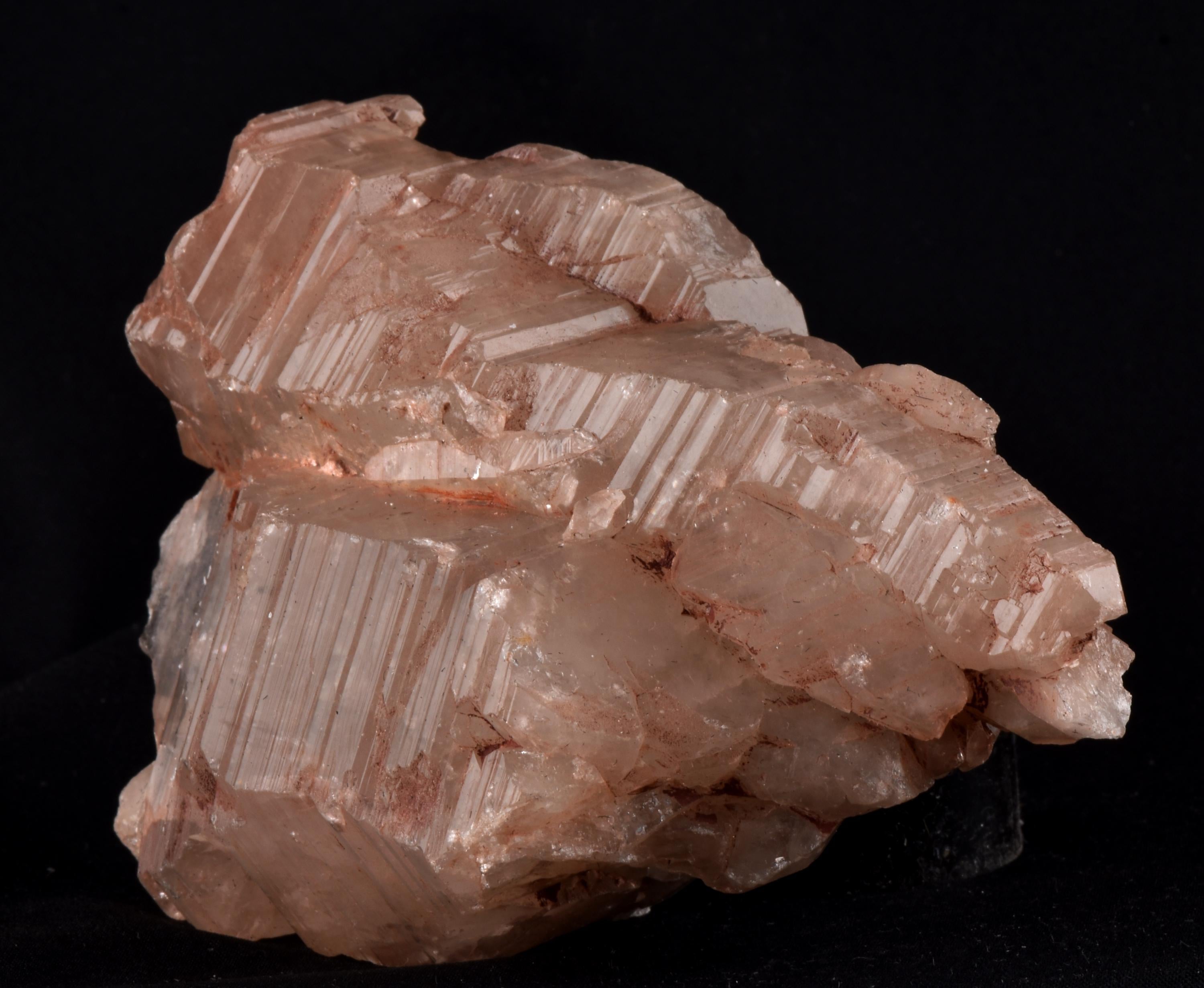 Himalayan golden pink Scalar ice quartz ,rainbows, deep striated  gwindel ,gateways multi termination ,Nirvana,hematite coated #7202