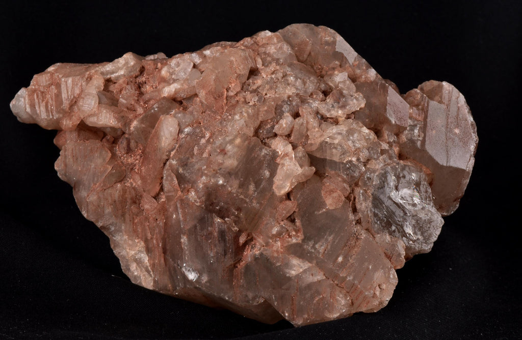 Himalayan golden pink Scalar ice quartz ,rainbows, deep striated  gwindel ,gateways multi termination ,Nirvana,hematite coated #7202