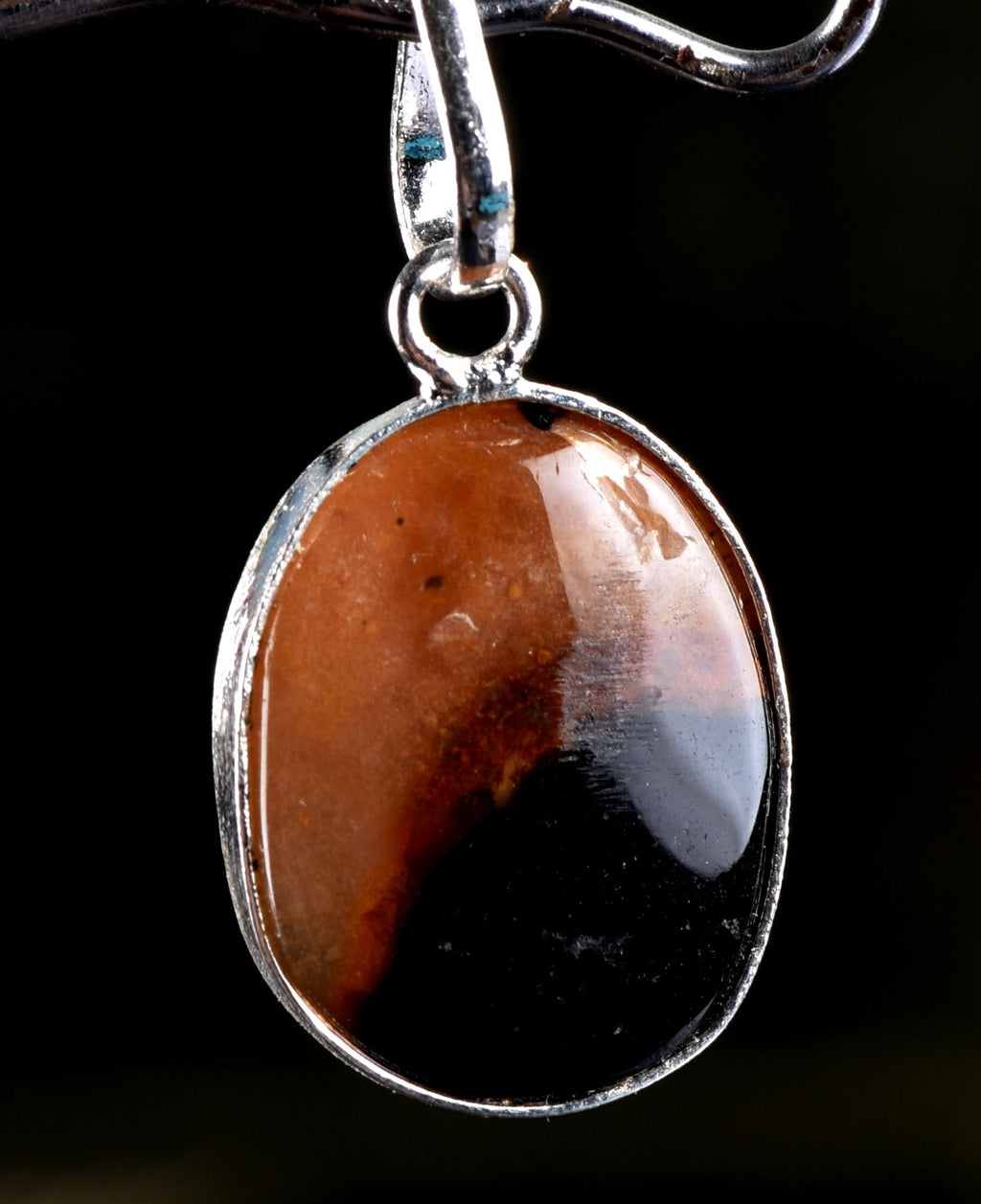 Rare Mystic  Sulemani soloman stone  natural  yin yang  pendant #7070