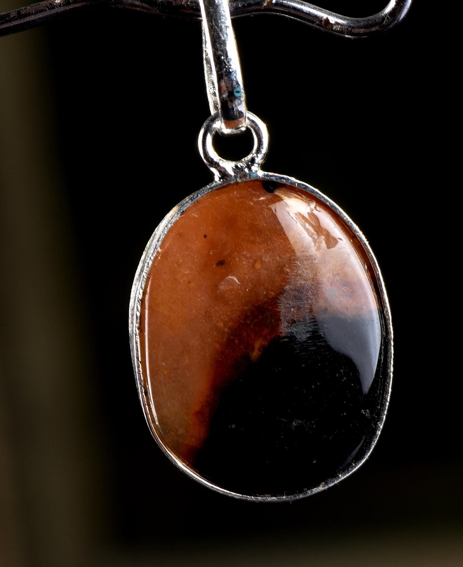 Rare Mystic  Sulemani soloman stone  natural  yin yang  pendant #7070