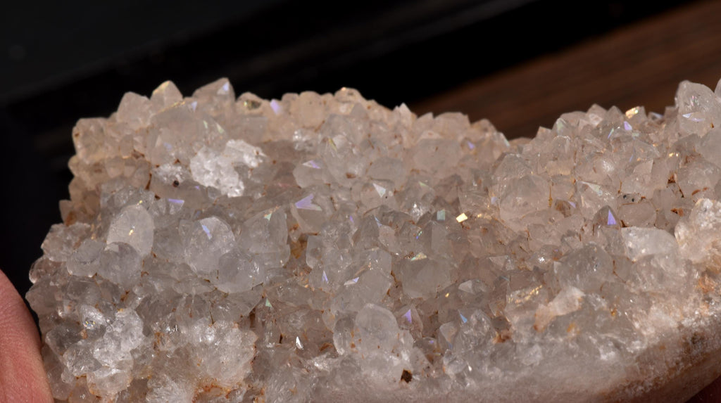 Beautiful Anandalite / irridecence Rainbow quartz, Aurora Quartz  multi flash  natural crystal # 7217