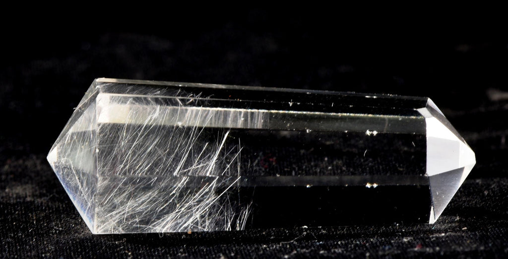 Satyaloka  quartz  double terminated silver rutile '' 6 sided'' High frequency synergy 12 crystal ''sat-chit -ananda. 7131