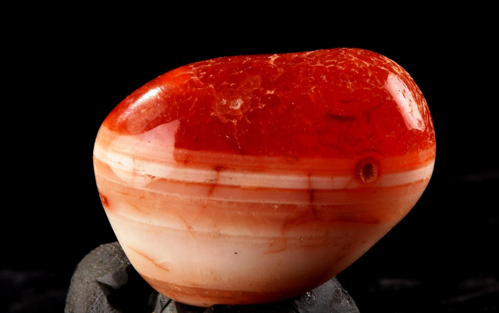 Rare Mystic Sulemani  pink Carnelian natural  ''evil eye'' stone # 7132