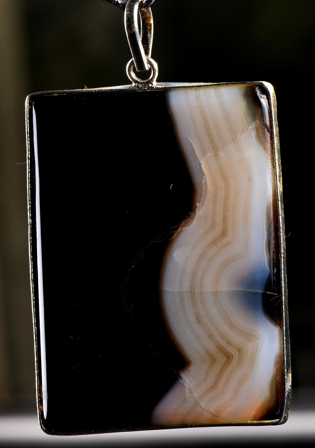 Rare Mystic  Sulemani soloman stone  natural  yin yang  pendant #7069