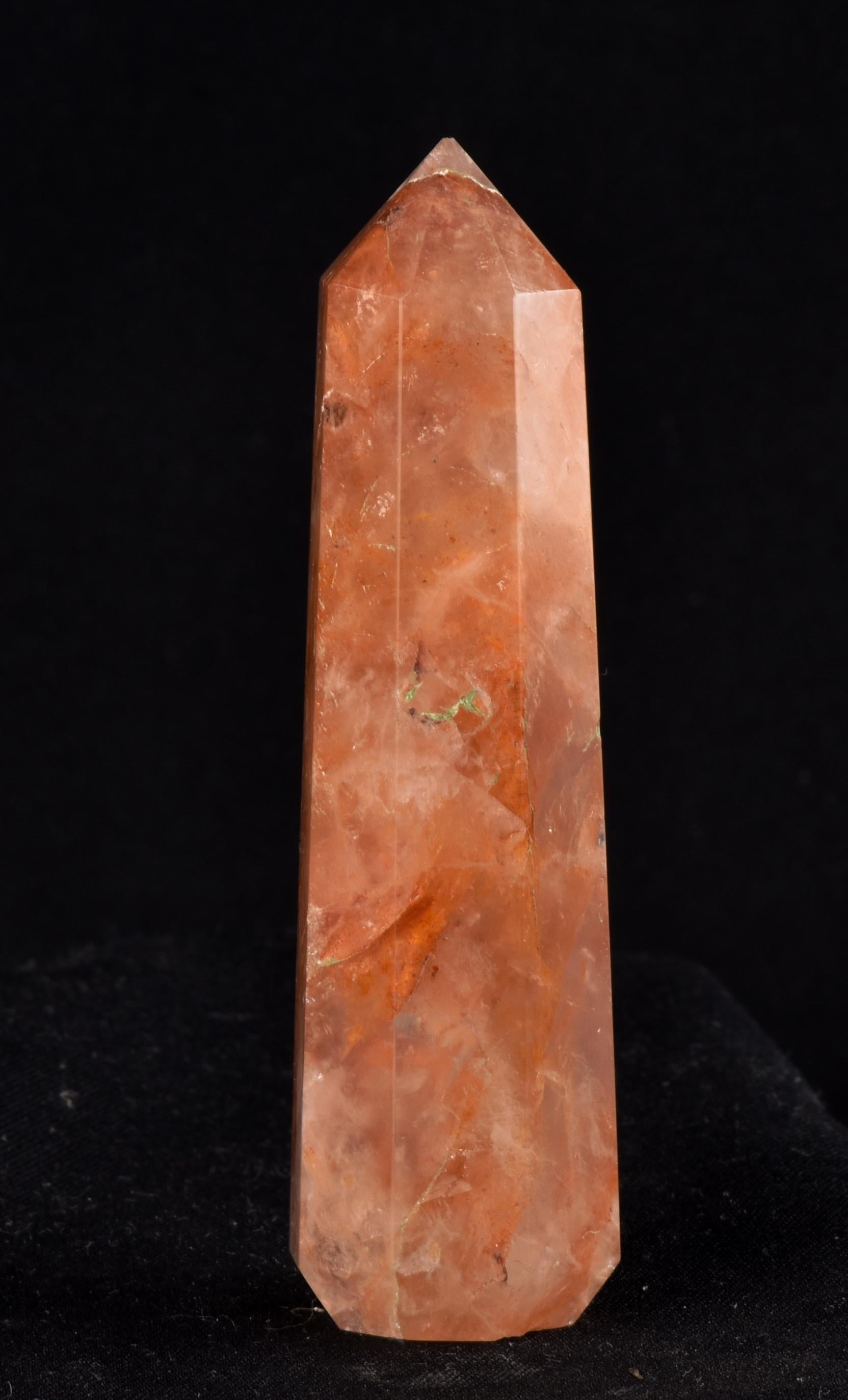 Himalayan Red   agnitite  obelisk  Spiritual spark of supra mental transformation   # 7238