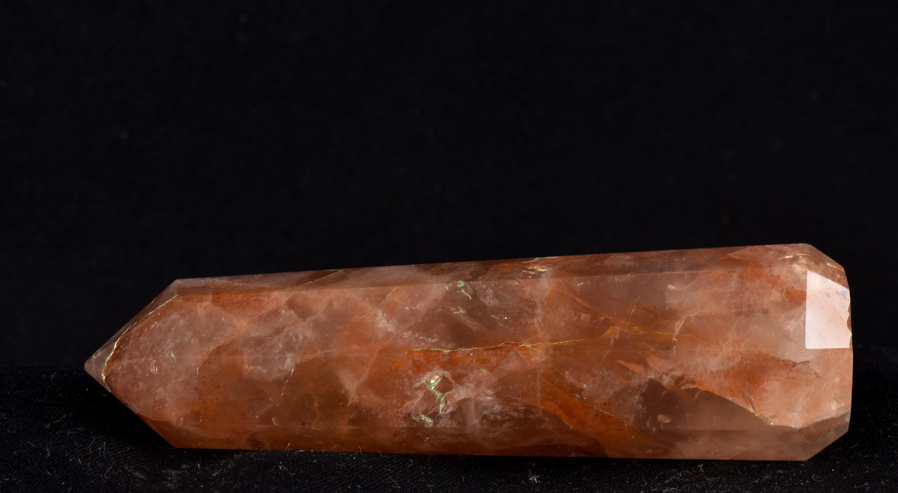 Himalayan Red   agnitite  obelisk  Spiritual spark of supra mental transformation   # 7238