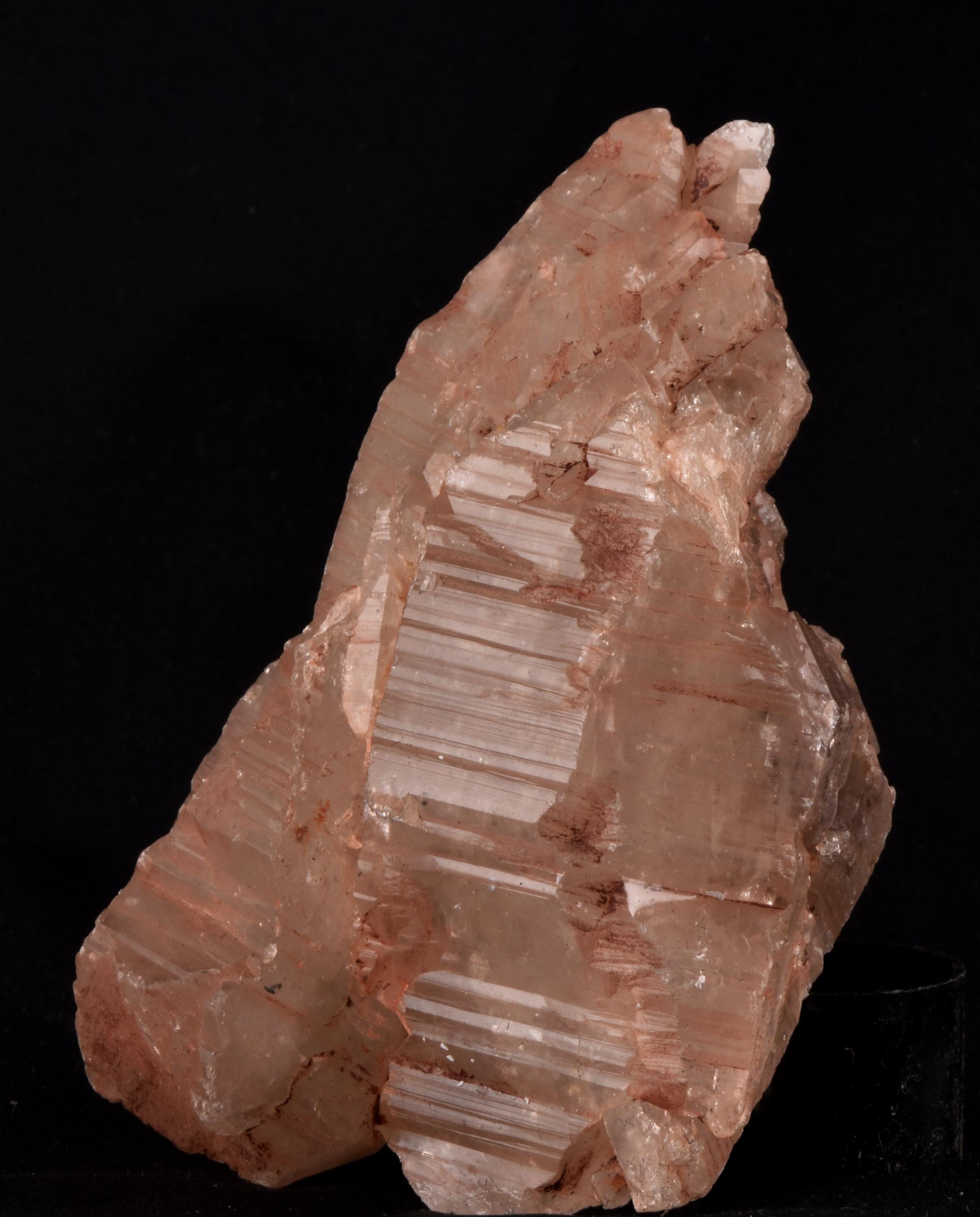 Himalayan golden pink Scalar ice quartz ,rainbows, deep striated  gwindel ,gateways multi termination ,Nirvana,hematite coated #7202