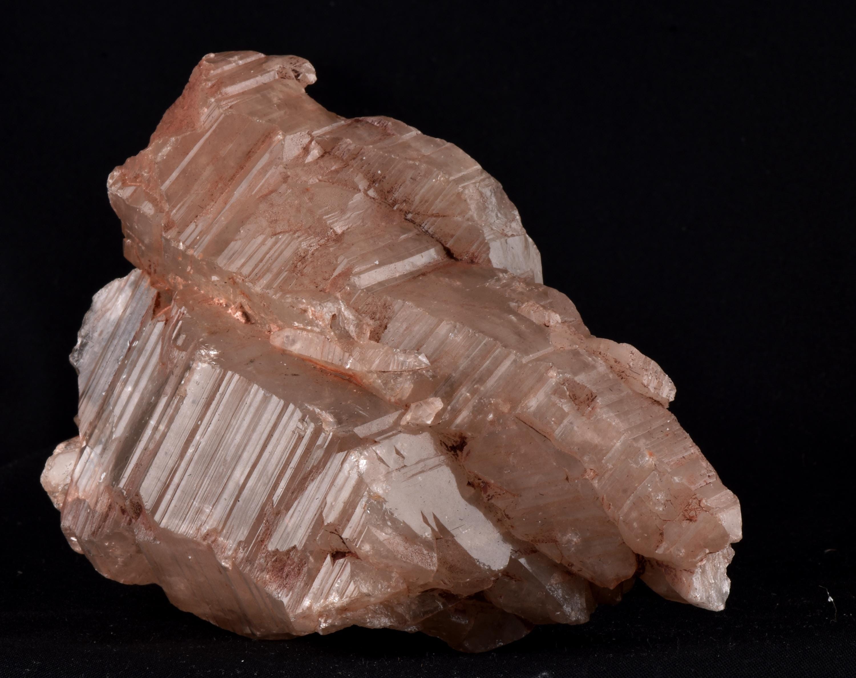 Himalayan golden pink Scalar ice quartz ,rainbows, deep striated  gwindel ,gateways multi termination ,Nirvana,hematite coated #7202