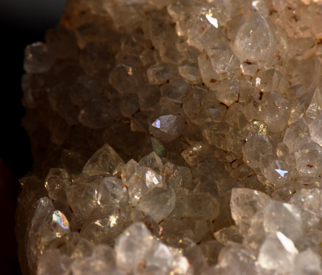 Beautiful Anandalite / irridecence Rainbow quartz, Aurora Quartz  multi flash  natural crystal # 7217