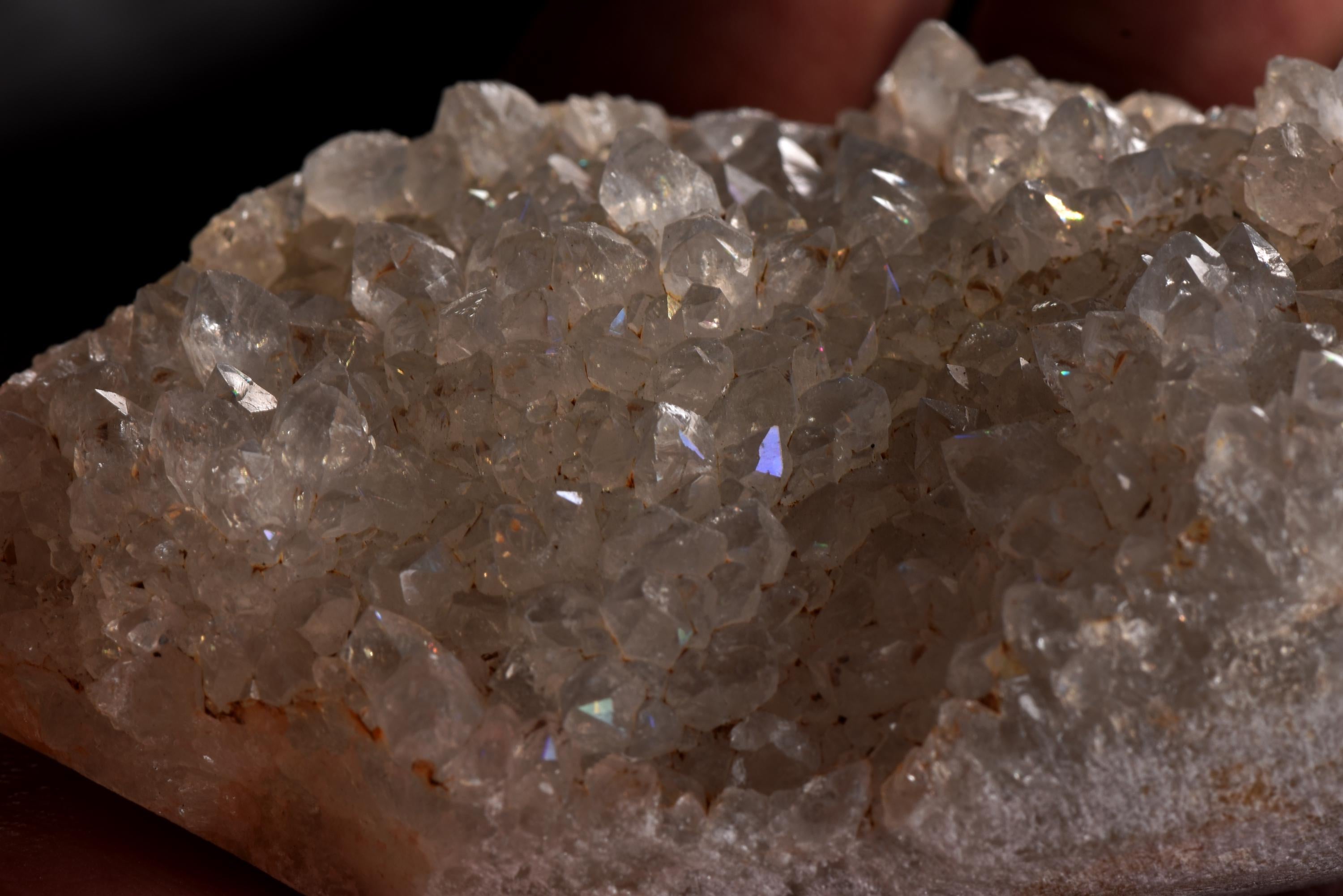 Beautiful Anandalite / irridecence Rainbow quartz, Aurora Quartz  multi flash  natural crystal # 7217