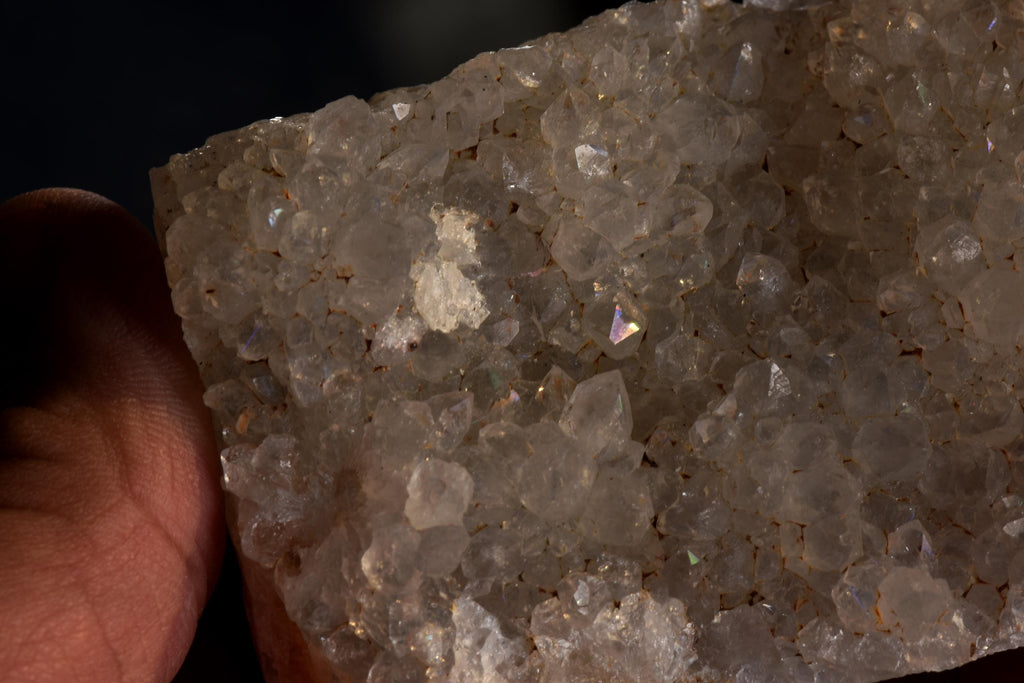Beautiful Anandalite / irridecence Rainbow quartz, Aurora Quartz  multi flash  natural crystal # 7217
