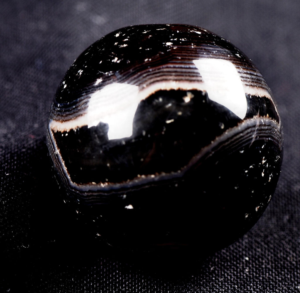 Mystic old  black Sulemani  stone/dzi bead / bhaisajyaguru  shaman ''eye of horus'' protection reach patina  #7351