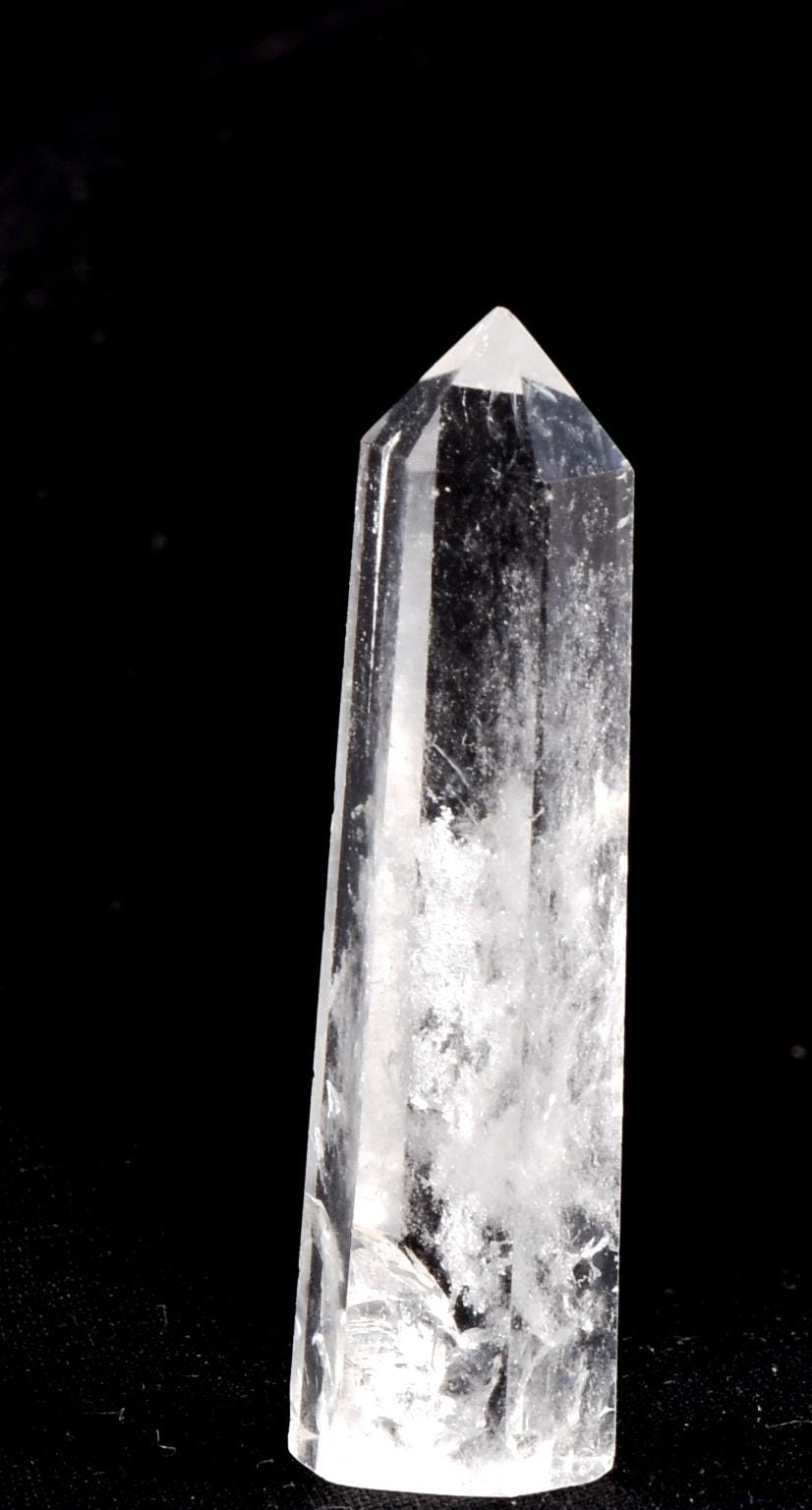 Himalayan wisdom quartz  6 sided   devic mirror obelisk wand   7378