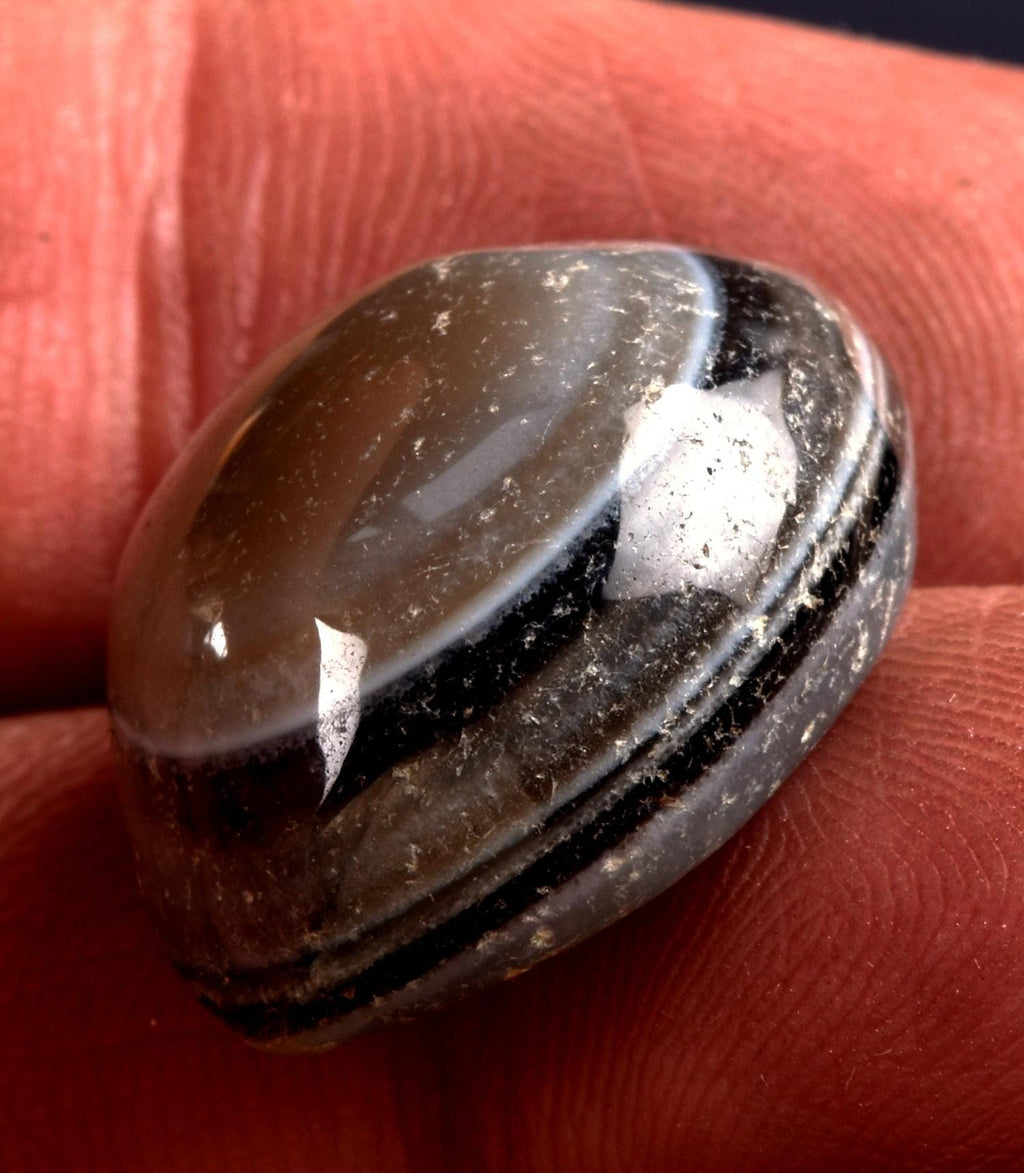 Rare old Mystic Sulemani  stone  evil eye shaman protection reach patina  #7274