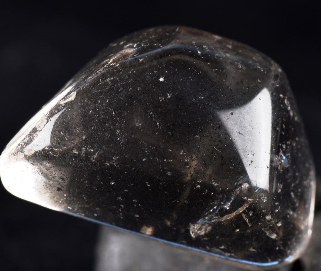 Black rutile in Quartz tumble bringing emotional stability # 7322