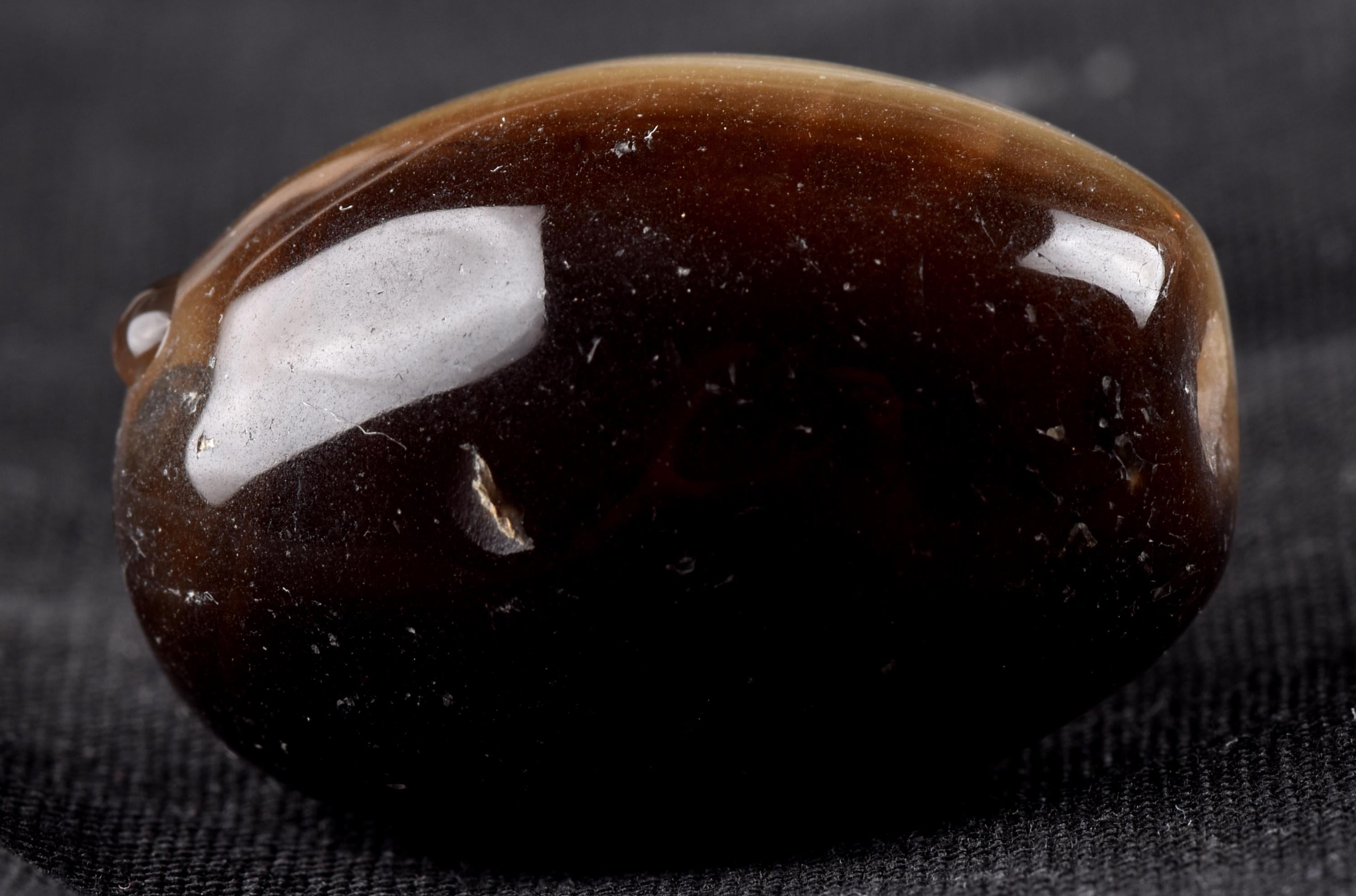 Mystic Sulemani  stone bead  bhaisajyaguru soloman stone evil eye shaman protection reach patina #7394