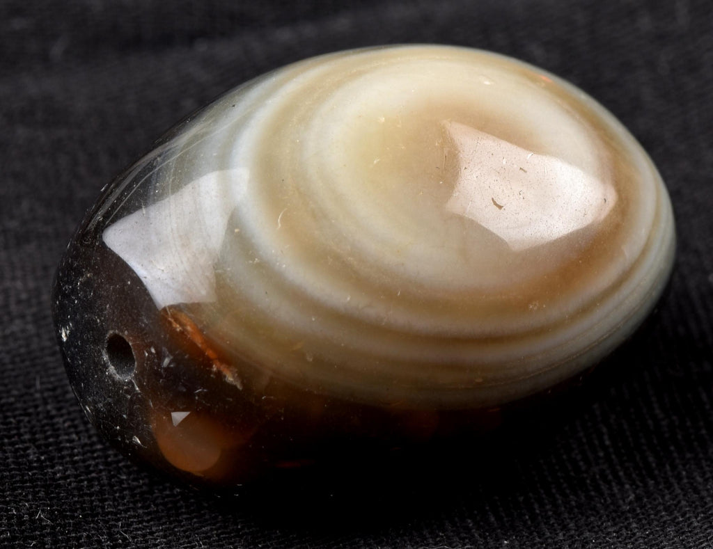 Mystic Sulemani  stone bead  bhaisajyaguru soloman stone evil eye shaman protection reach patina #7394
