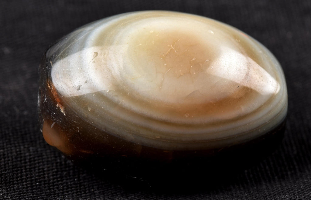 Mystic Sulemani  stone bead  bhaisajyaguru soloman stone evil eye shaman protection reach patina #7394