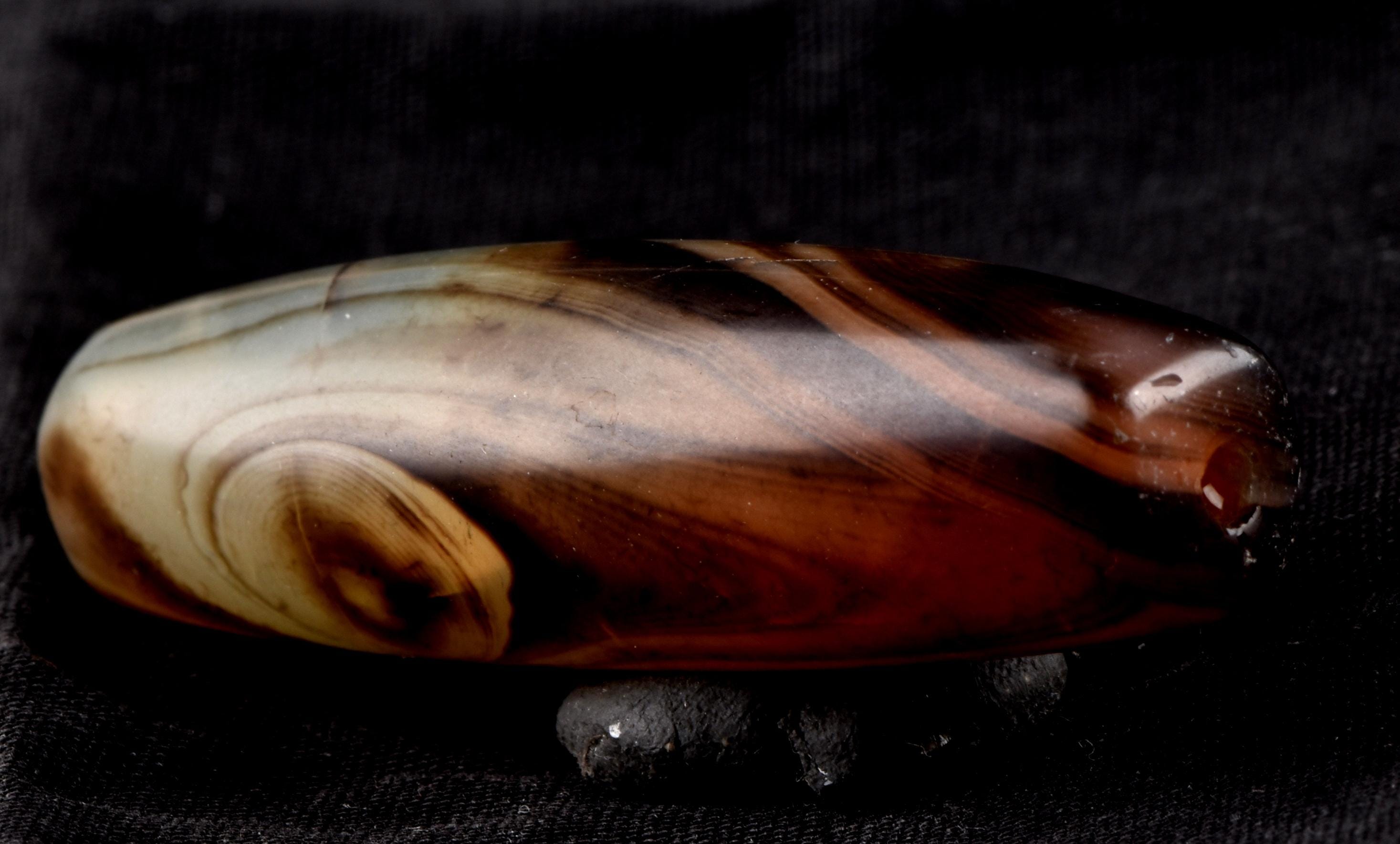 Mystic old  Sulemani  stone/dzi bead / bhaisajyaguru  shaman protection reach patina ''evil eye'' #7396