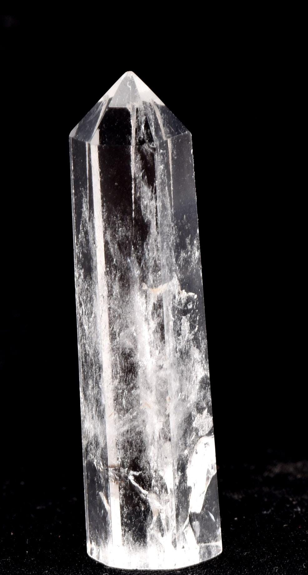 Himalayan wisdom quartz  6 sided   devic mirror obelisk wand   7378