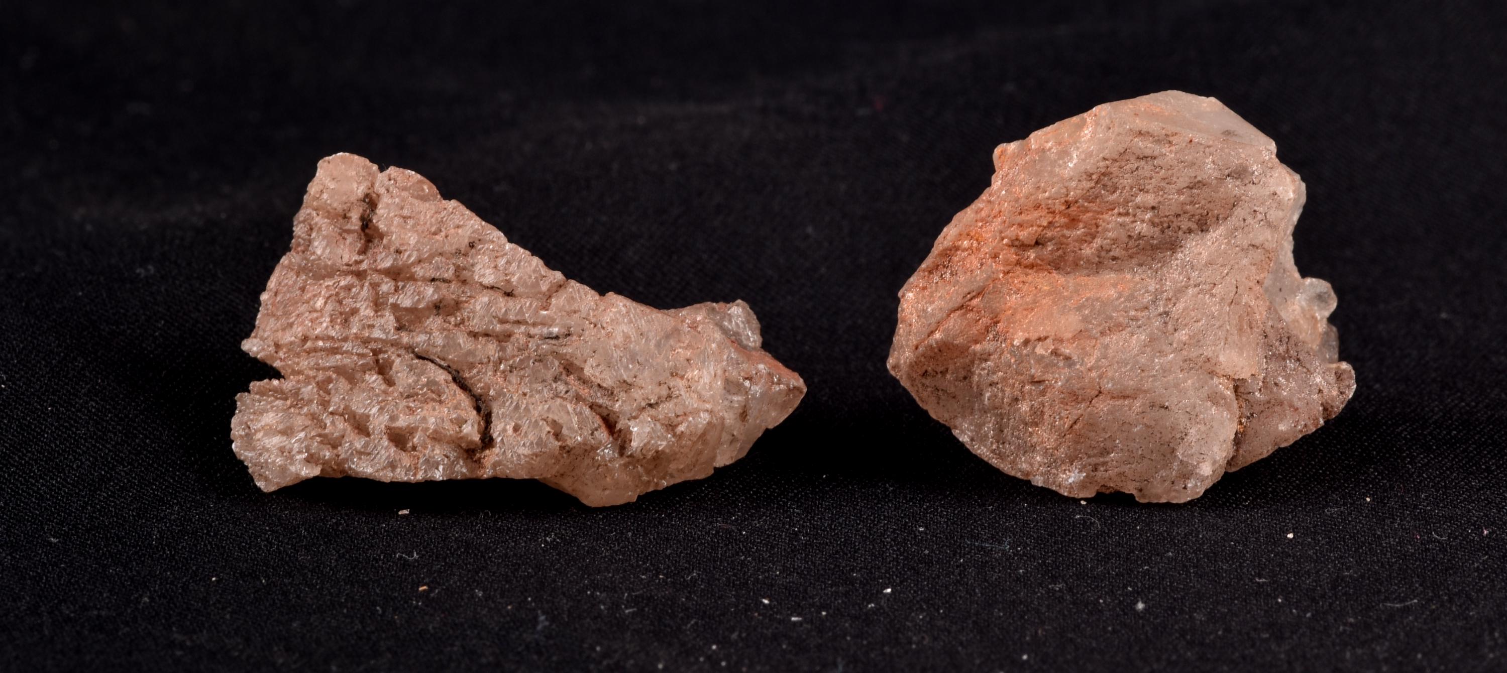 Himalayan Nirvana pink /white  ice quartz trigonic, growth interference crystal pair #7449