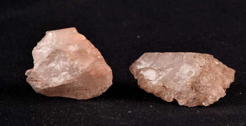 Himalayan Nirvana pink /white  ice quartz trigonic, growth interference crystal pair #7449