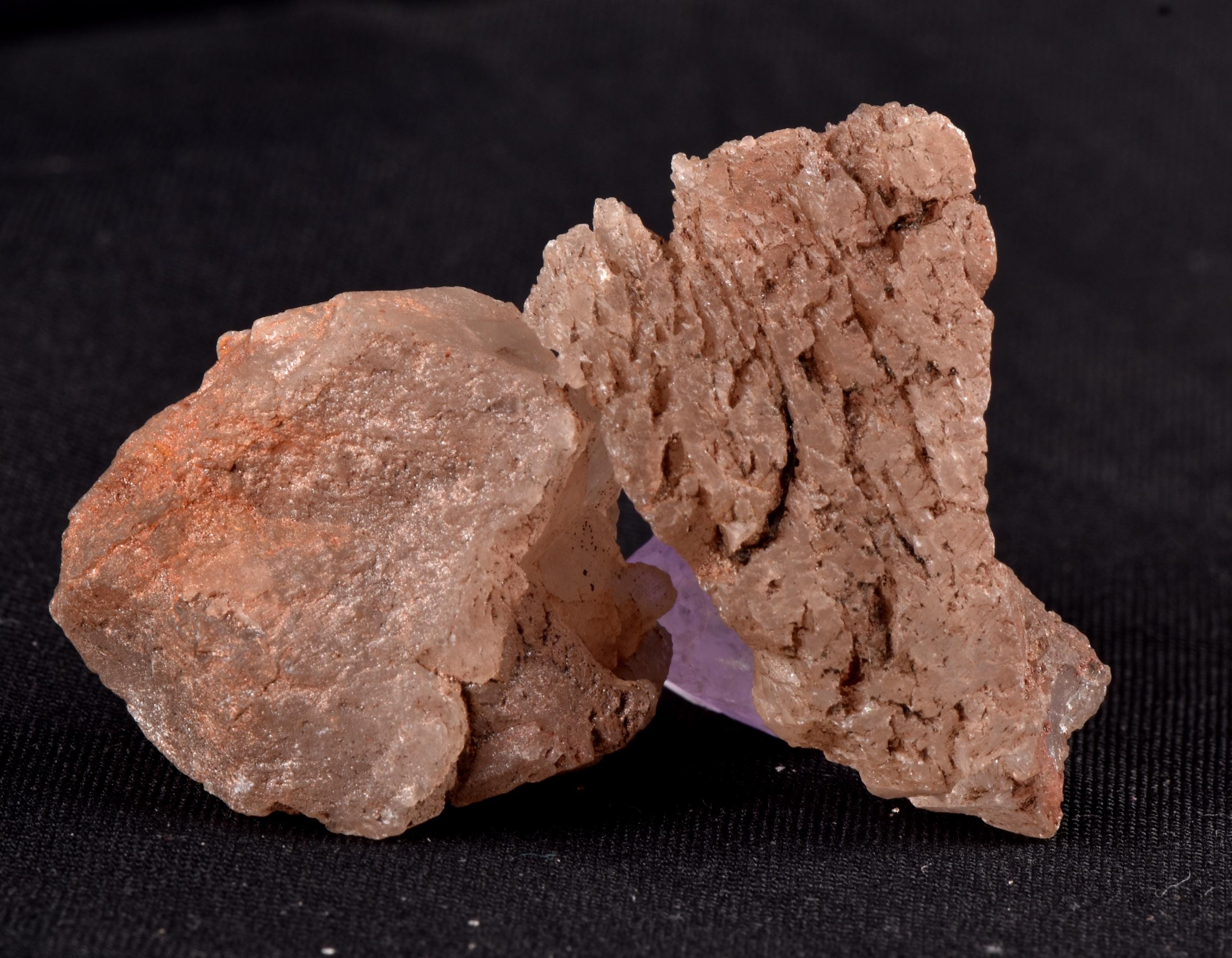 Himalayan Nirvana pink /white  ice quartz trigonic, growth interference crystal pair #7449