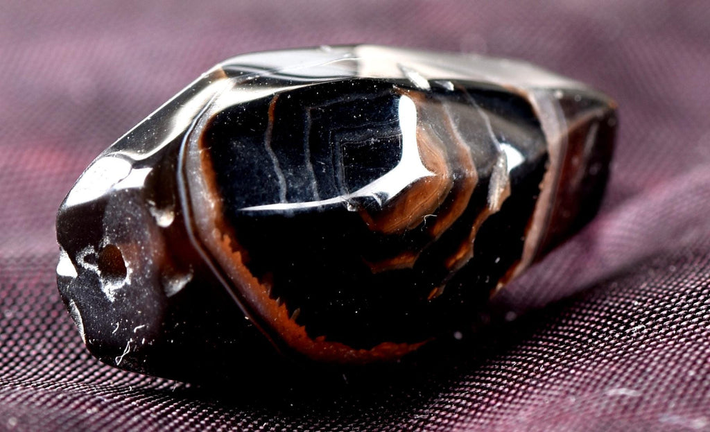Mystic old  Sulemani  stone/dzi bead / bhaisajyaguru  shaman protection reach patina  #7389