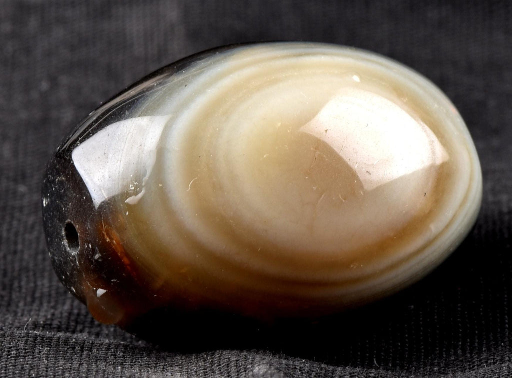 Mystic Sulemani  stone bead  bhaisajyaguru soloman stone evil eye shaman protection reach patina #7394