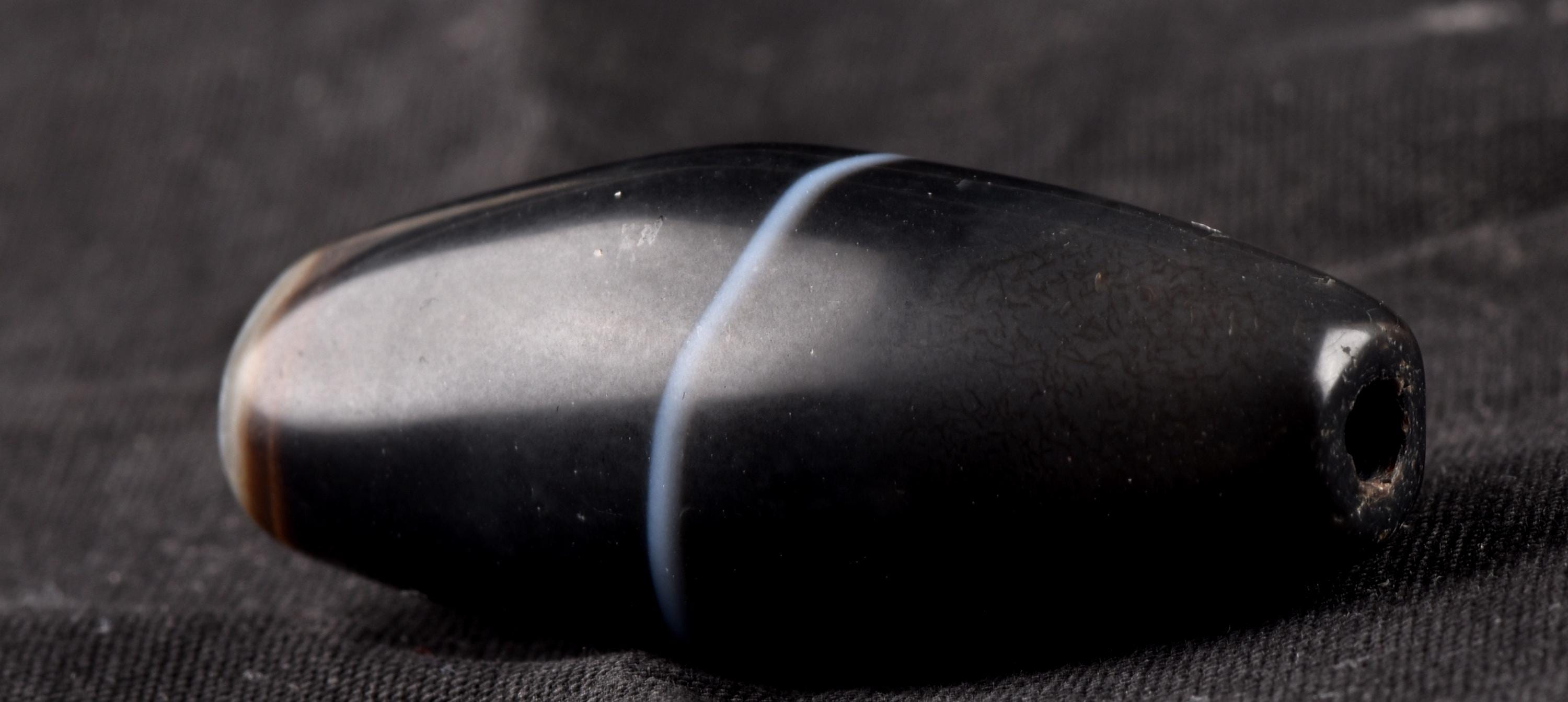 Mystic old  Sulemani  stone/dzi bead / bhaisajyaguru  shaman protection reach patina #7402