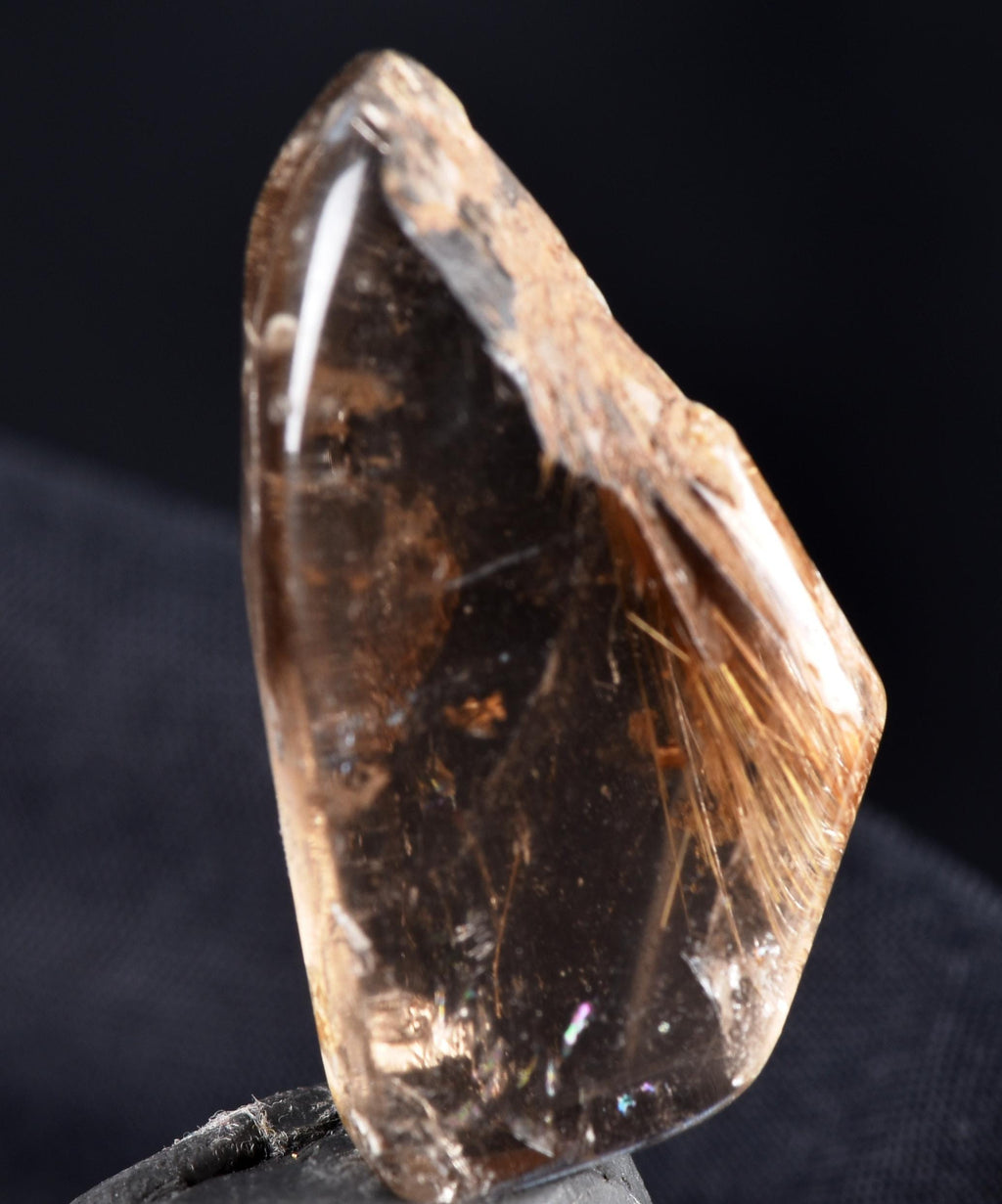 Himalayan smoky quartz devic with rutile and rainbow inclusions Himalayan wisdom  #7319