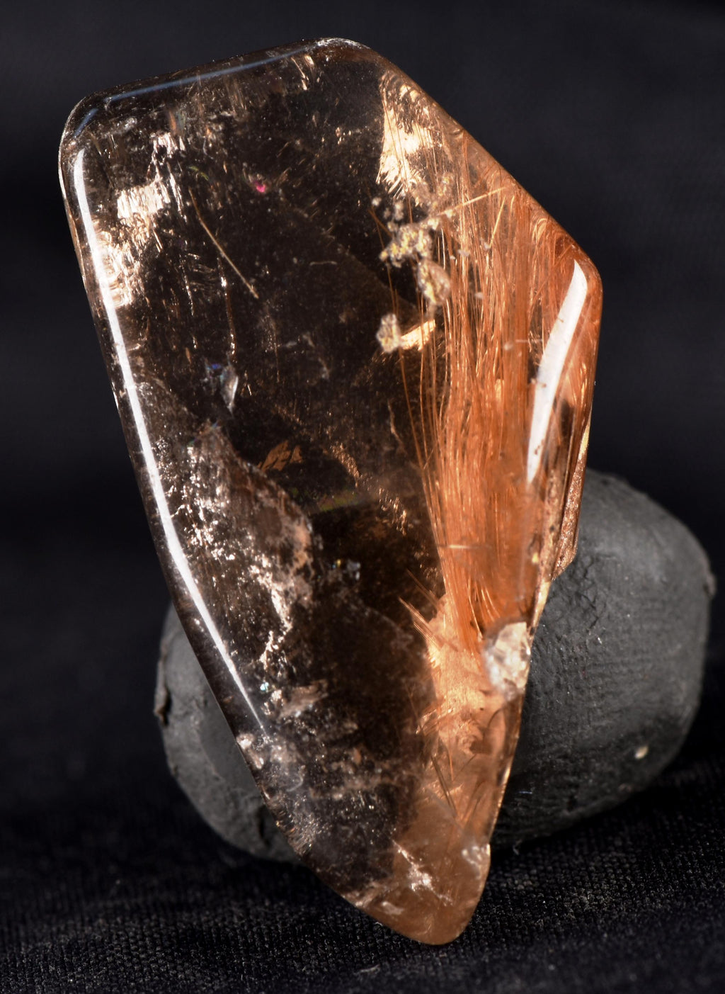Himalayan smoky quartz devic with rutile and rainbow inclusions Himalayan wisdom  #7319