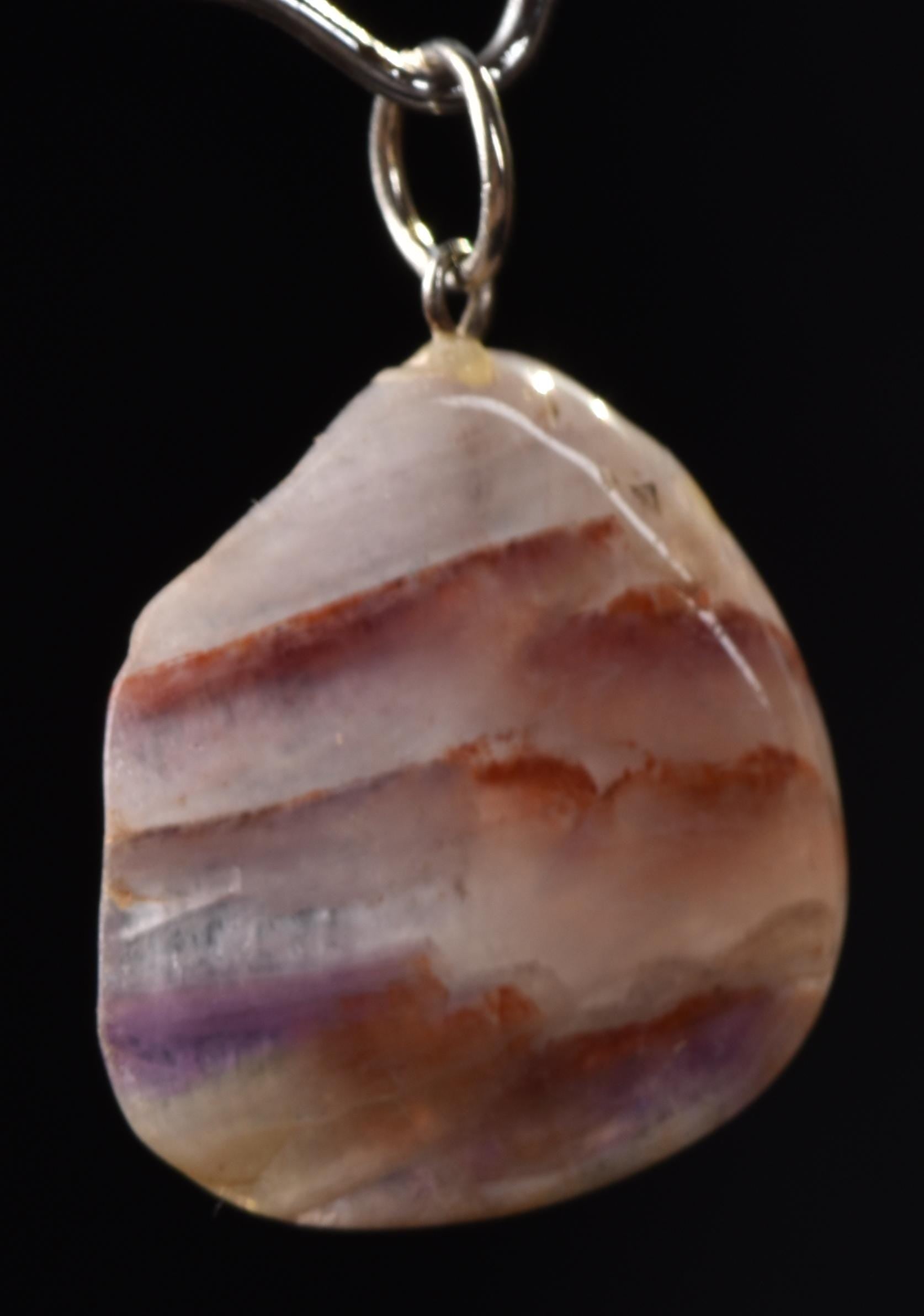 Super seven melody stone  chevron flat  pendant  psychic abilities spiritual elevation   #7488