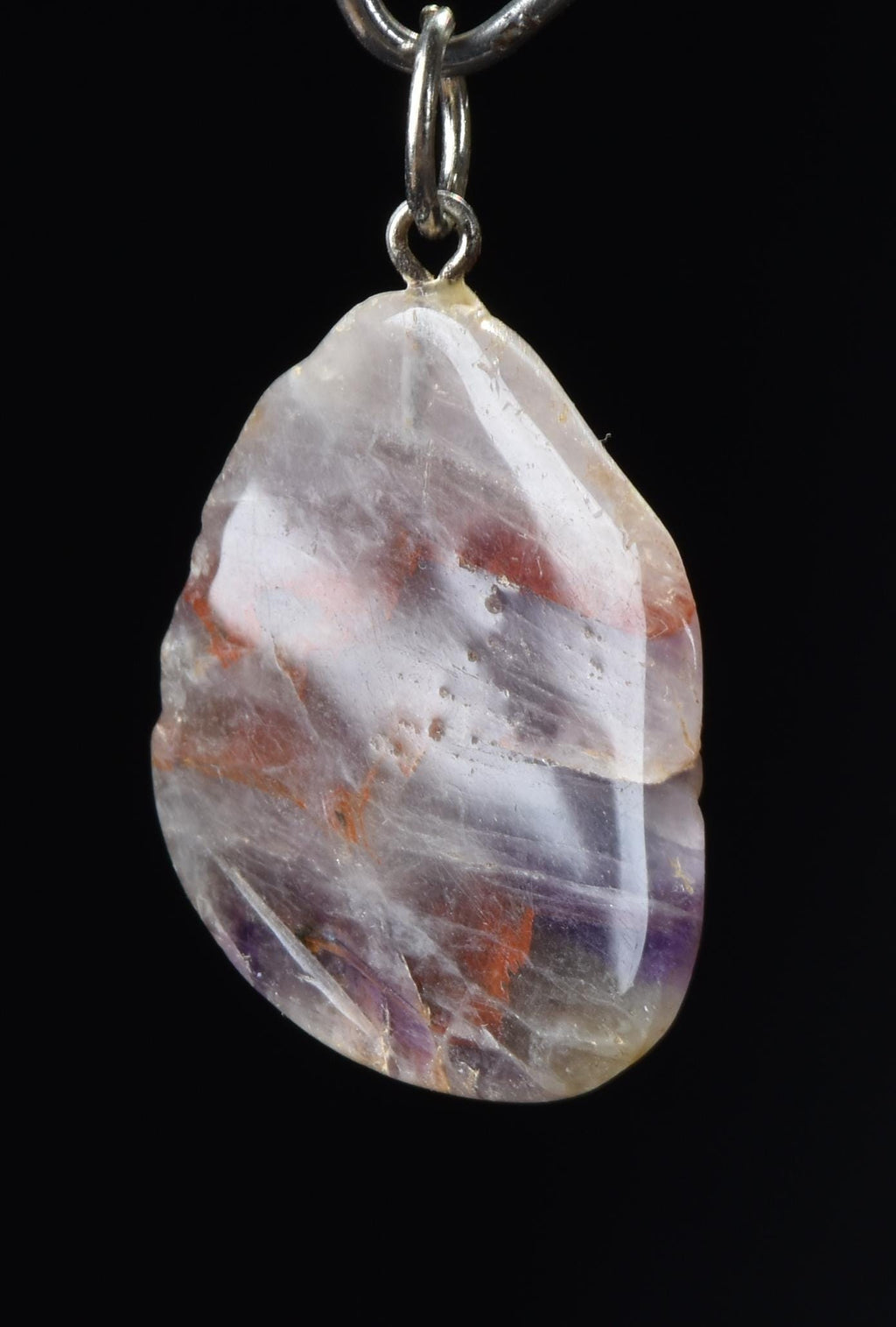 Super seven melody stone  chevron flat  pendant  psychic abilities spiritual elevation   #7488