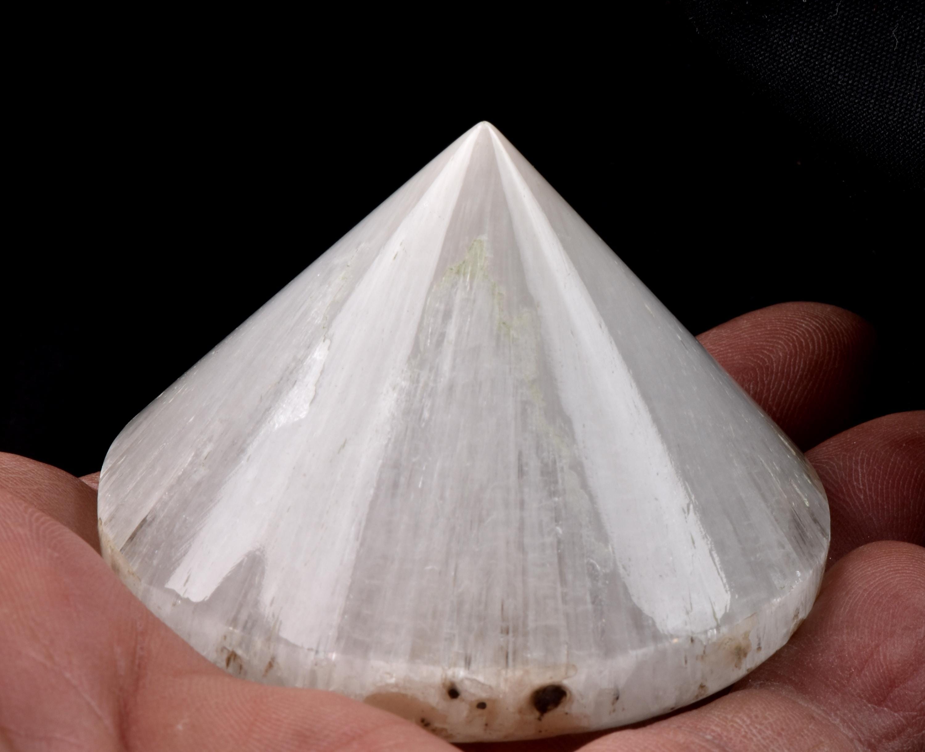 Scolecite cone pyramid improving relationships,  stabilizing  networking with people.third eye meditation synergy 12 crystal   # 7549