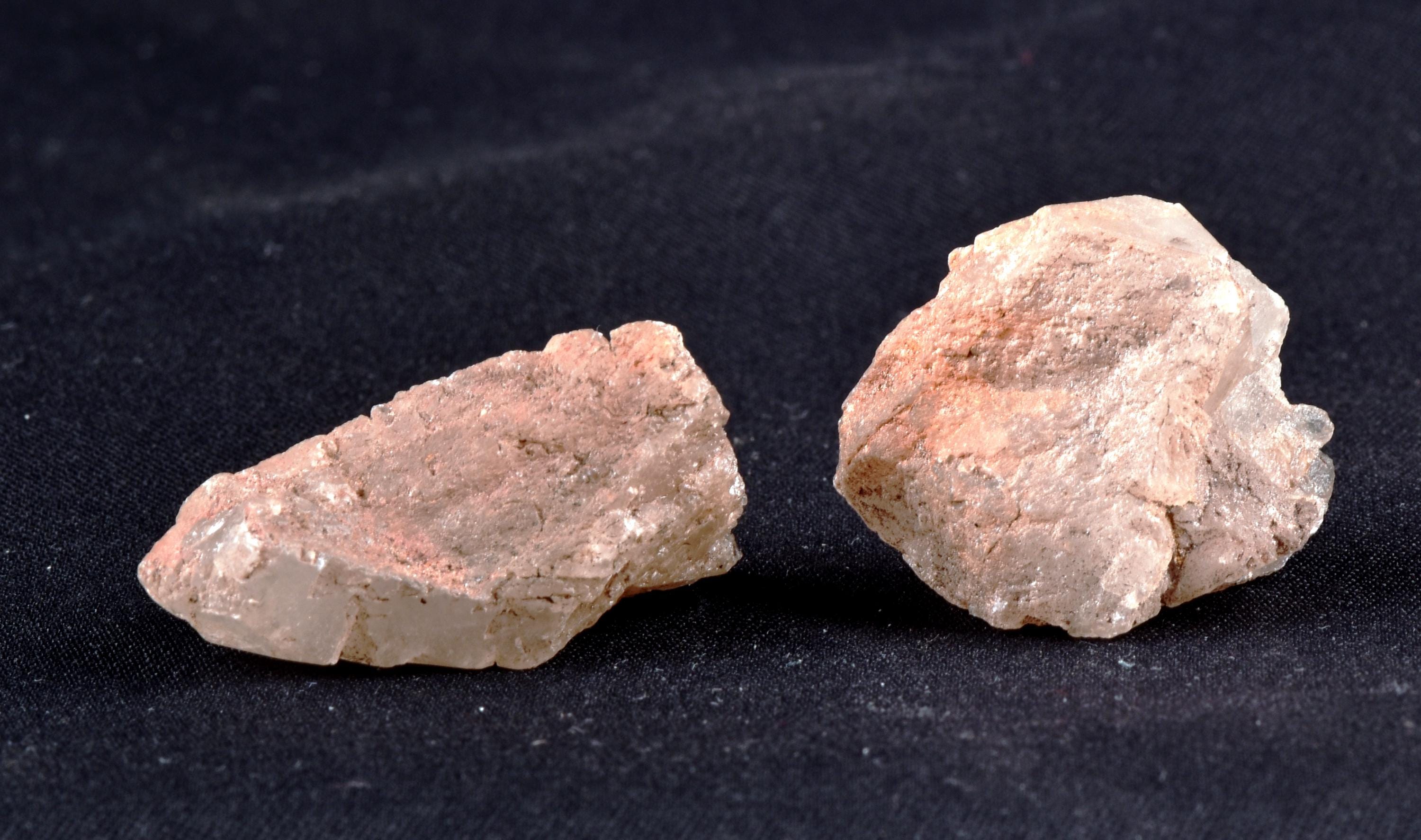 Himalayan Nirvana pink /white  ice quartz trigonic, growth interference crystal pair #7449