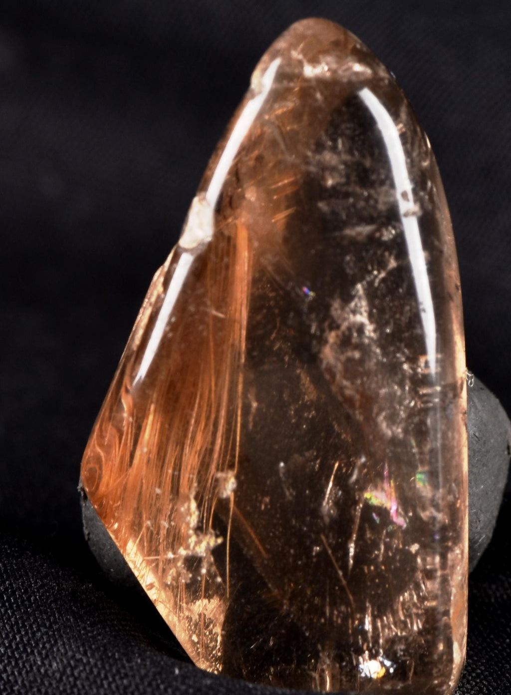 Himalayan smoky quartz devic with rutile and rainbow inclusions Himalayan wisdom  #7319