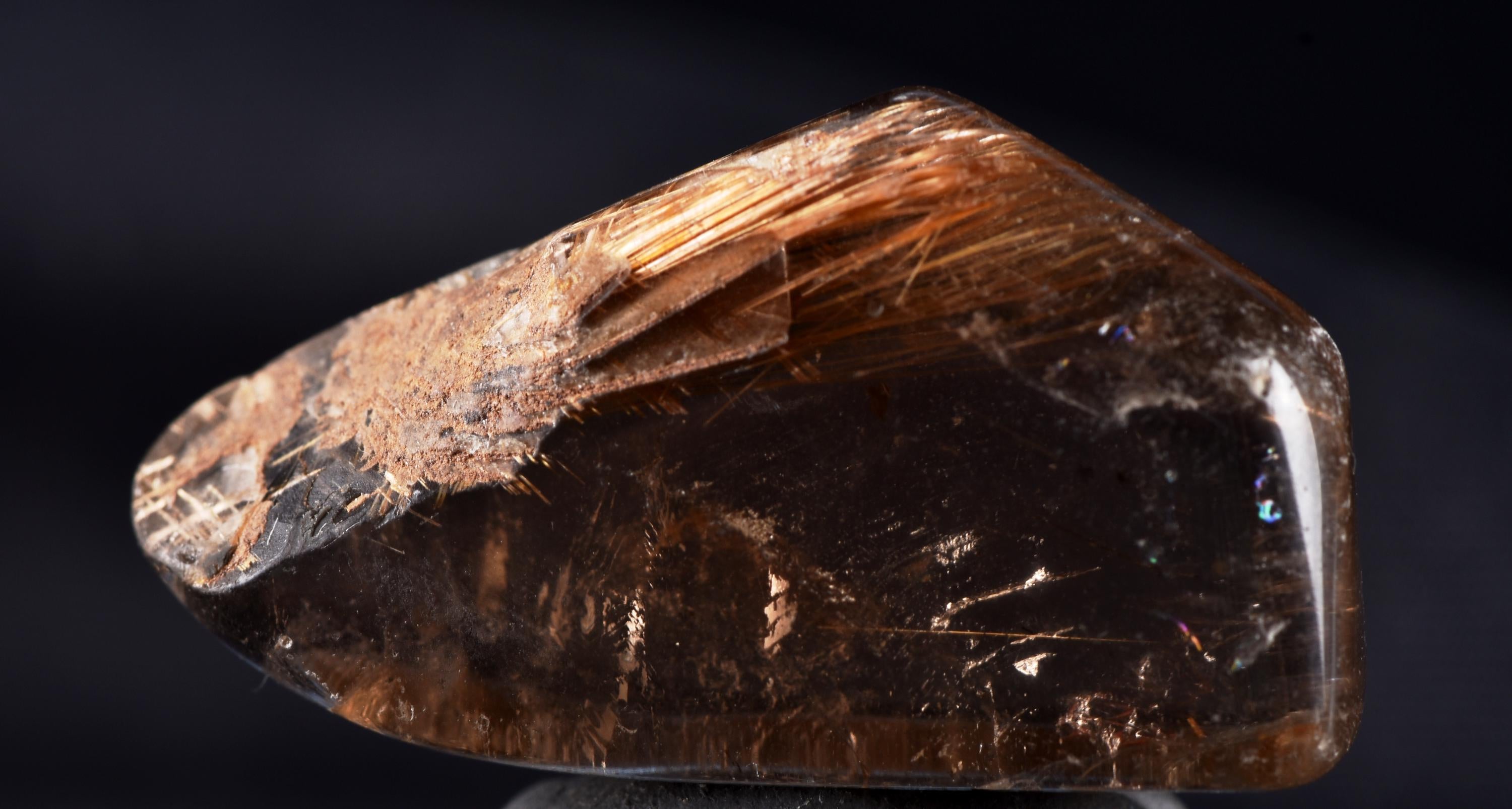 Himalayan smoky quartz devic with rutile and rainbow inclusions Himalayan wisdom  #7319