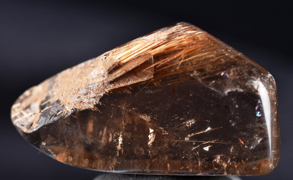 Himalayan smoky quartz devic with rutile and rainbow inclusions Himalayan wisdom  #7319