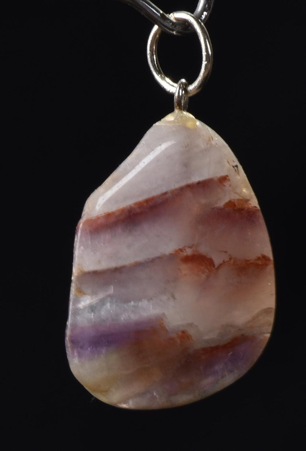 Super seven melody stone  chevron flat  pendant  psychic abilities spiritual elevation   #7488