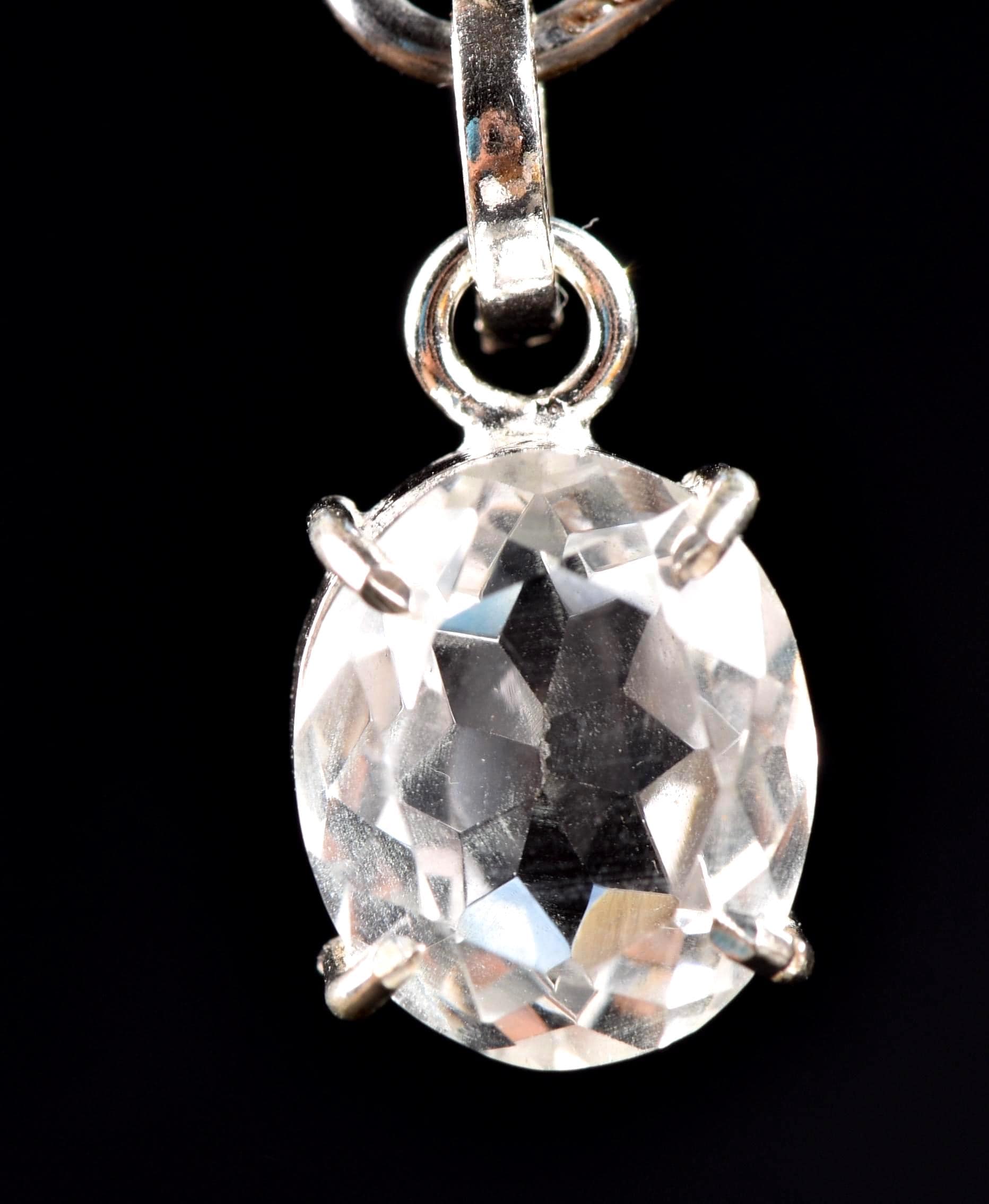 Satyaloka   sterling silver Faceted Pendant High frequency synergy 12 crystal ''sat-chit -ananda  #7576
