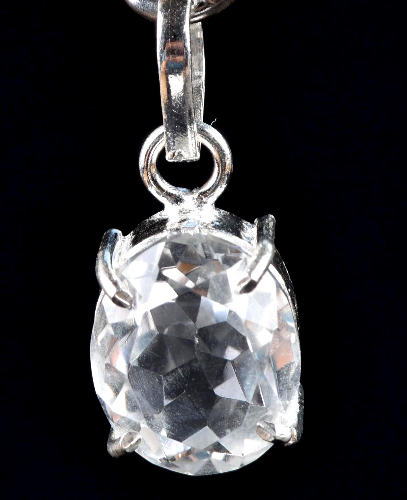 Satyaloka   sterling silver Faceted Pendant High frequency synergy 12 crystal ''sat-chit -ananda  #7576