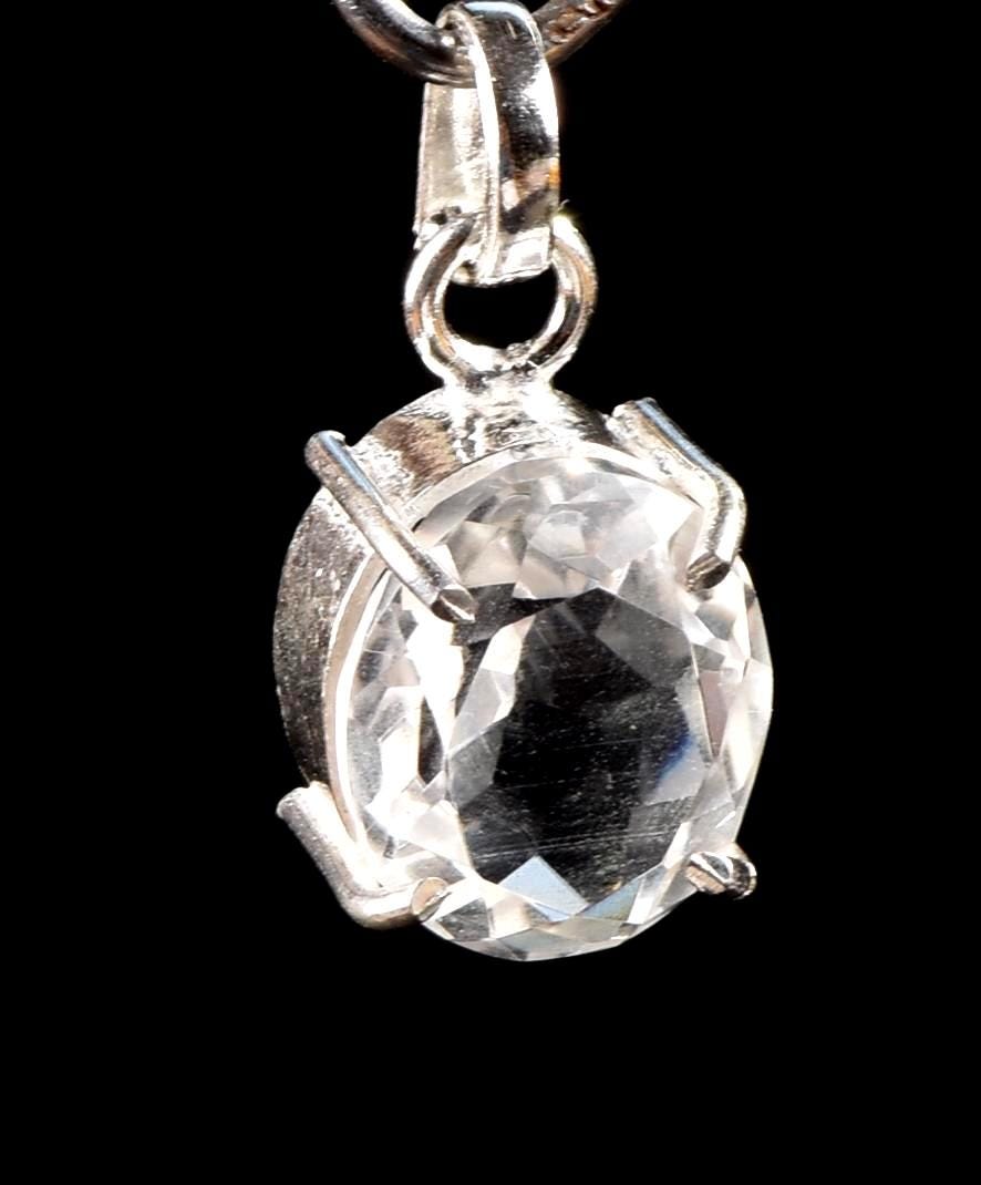 Satyaloka   sterling silver Faceted Pendant High frequency synergy 12 crystal ''sat-chit -ananda  #7576