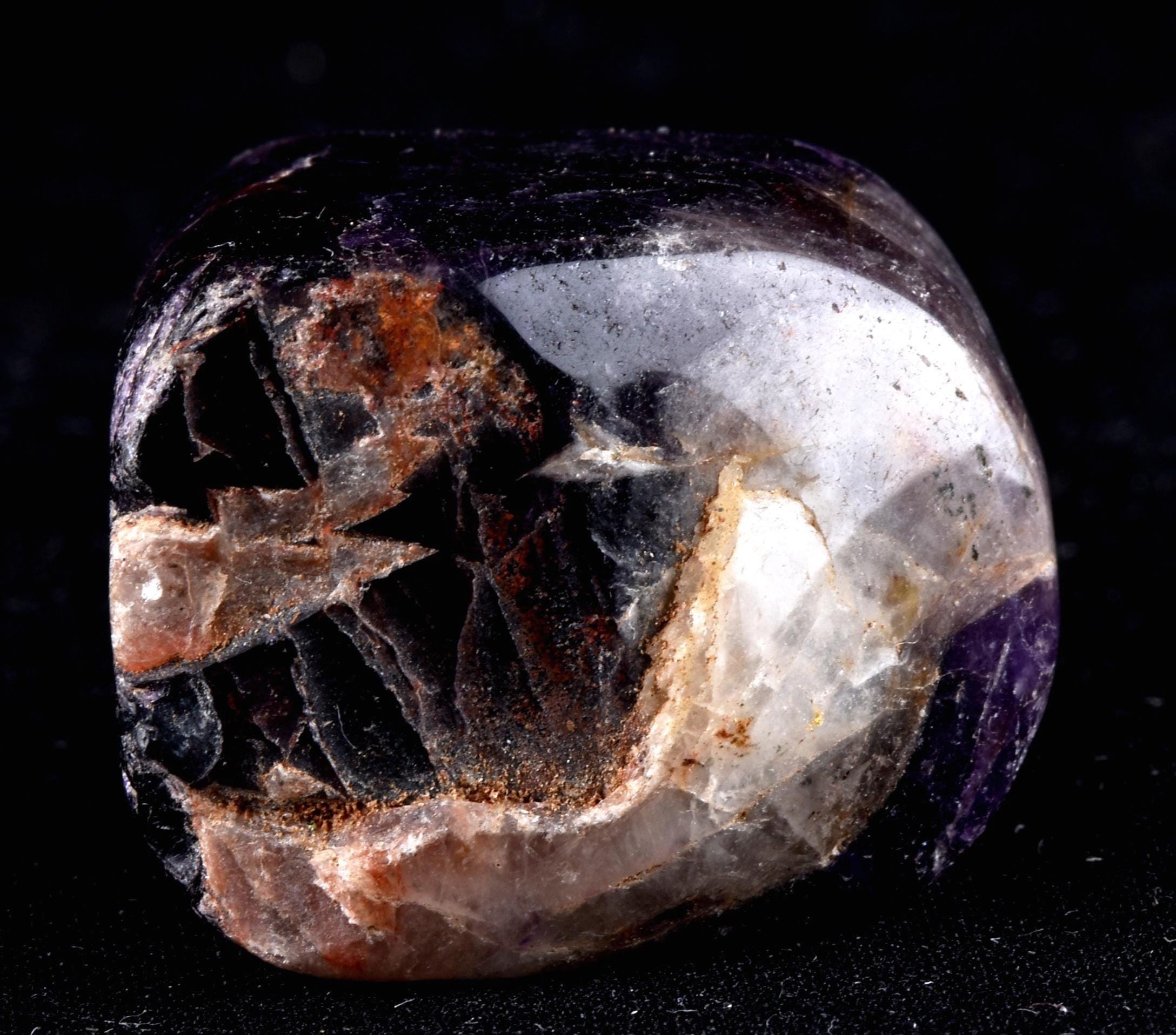 Super seven Melody stone 7 chevron pocket tumble crystal healing reiki chakra psychic abilities spiritual elevation #7176
