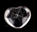 satyaloka golden ,silver black  mystic rutile  heart  cleans aura,scrying,spiritual inspiration #7658