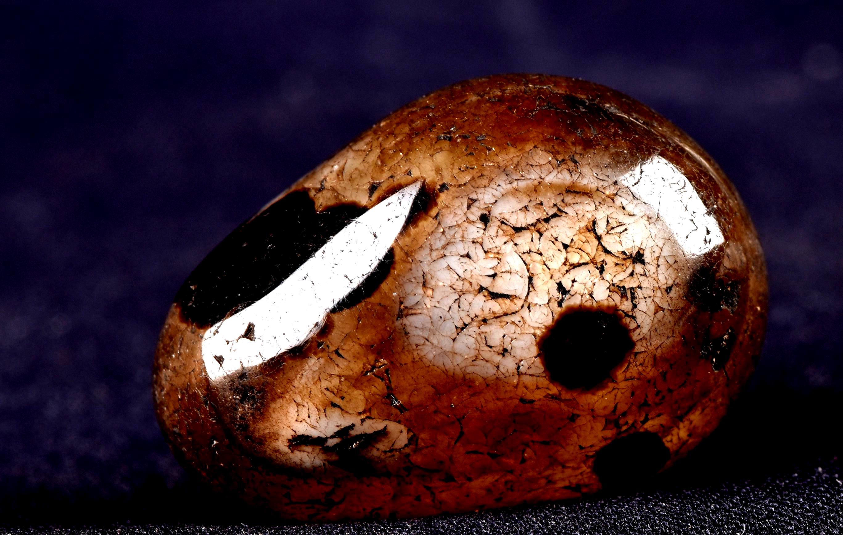 Rare old Mystic Sulemani  stone  bhaisajyaguru soloman stone evil eye shaman protection reach patina  #7685